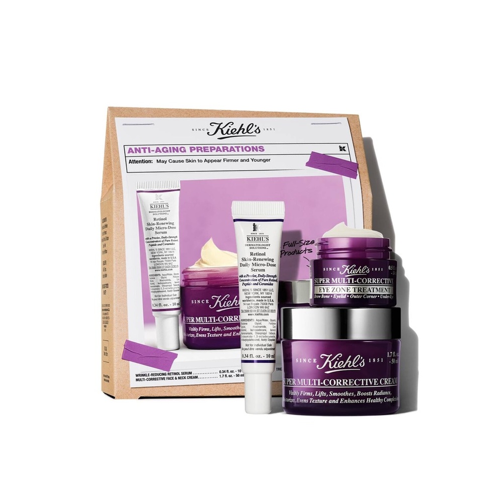 Kiehl's Anti-Aging Preparations Gift Set - Sealed & NIB